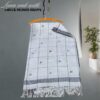 LOOM EMB WOOL CHECK SHAWL